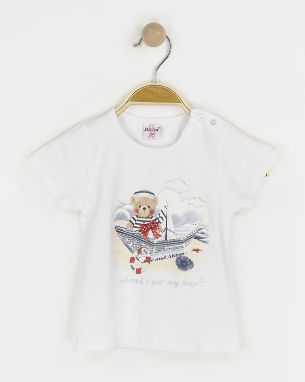 Picture of PT2409 GIRLS HIGH QUALITY COTTON SHORT SLEEVE TOP